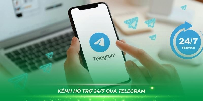 Kênh Hỗ trợ 24/7 qua telegram